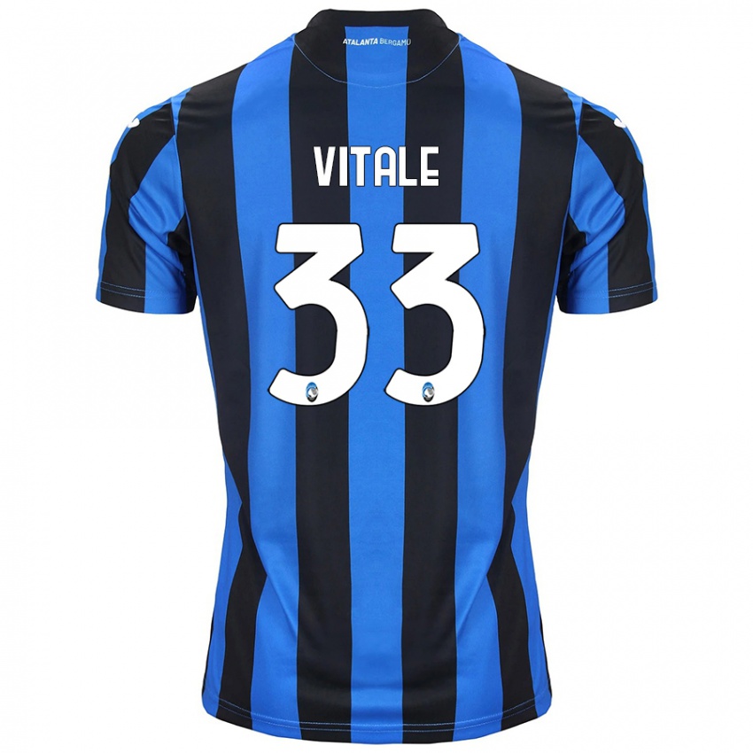 Kinder Francesca Vitale #33 Blau Schwarz Heimtrikot Trikot 2024/25 T-Shirt