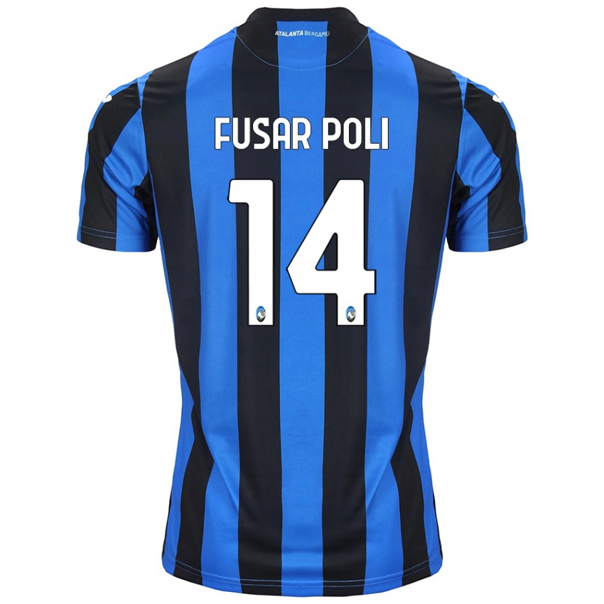 Kinder Giulia Fusar Poli #14 Blau Schwarz Heimtrikot Trikot 2024/25 T-Shirt