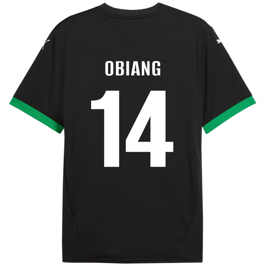 Kinder Pedro Obiang #14 Schwarz Dunkelgrün Heimtrikot Trikot 2024/25 T-Shirt