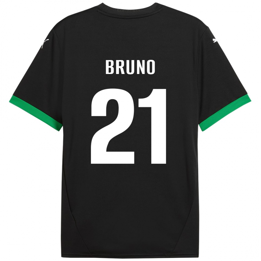 Kinder Kevin Bruno #21 Schwarz Dunkelgrün Heimtrikot Trikot 2024/25 T-Shirt