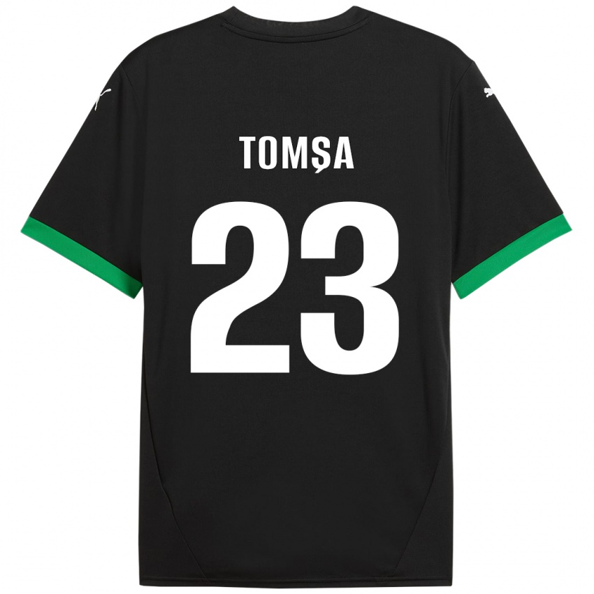 Kinder Troy Tomșa #23 Schwarz Dunkelgrün Heimtrikot Trikot 2024/25 T-Shirt