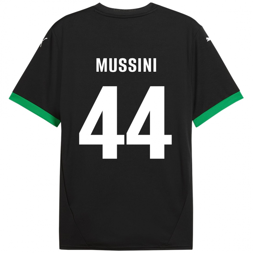 Kinder Andrea Mussini #44 Schwarz Dunkelgrün Heimtrikot Trikot 2024/25 T-Shirt