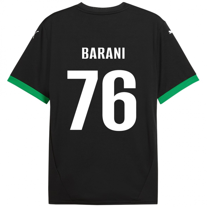 Kinder Luca Barani #76 Schwarz Dunkelgrün Heimtrikot Trikot 2024/25 T-Shirt