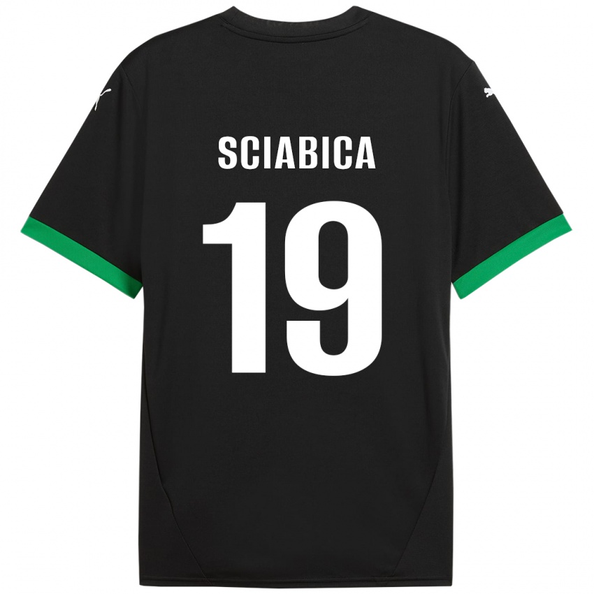 Kinder Manuela Sciabica #19 Schwarz Dunkelgrün Heimtrikot Trikot 2024/25 T-Shirt