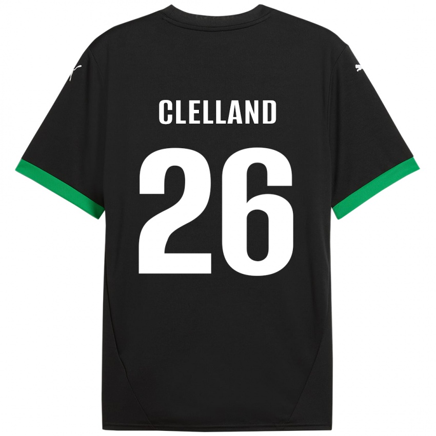 Kinder Lana Clelland #26 Schwarz Dunkelgrün Heimtrikot Trikot 2024/25 T-Shirt