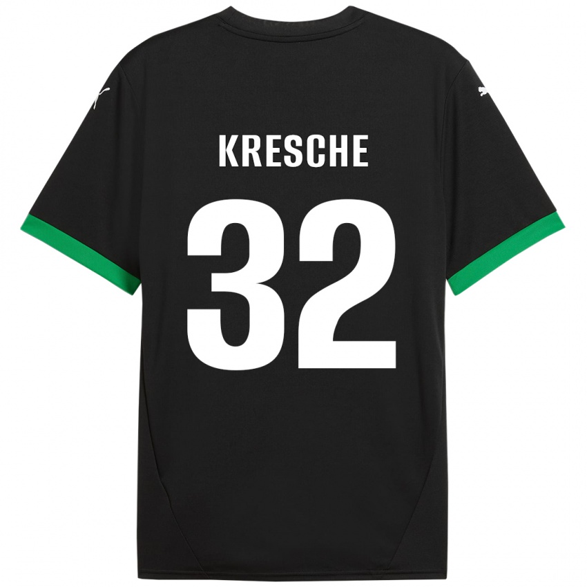 Kinder Isabella Kresche #32 Schwarz Dunkelgrün Heimtrikot Trikot 2024/25 T-Shirt