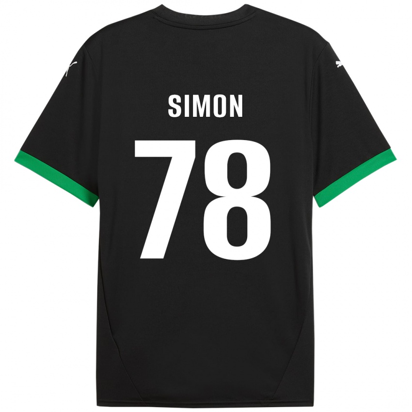 Kinder Bénédicte Simon #78 Schwarz Dunkelgrün Heimtrikot Trikot 2024/25 T-Shirt