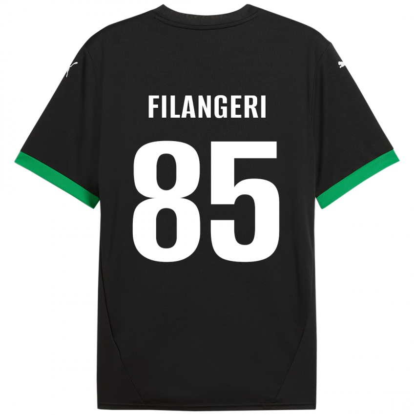 Kinder Maria Luisa Filangeri #85 Schwarz Dunkelgrün Heimtrikot Trikot 2024/25 T-Shirt