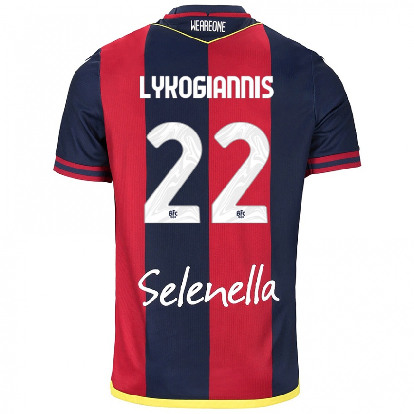 Kinder Charalampos Lykogiannis #22 Rot Königsblau Heimtrikot Trikot 2024/25 T-Shirt