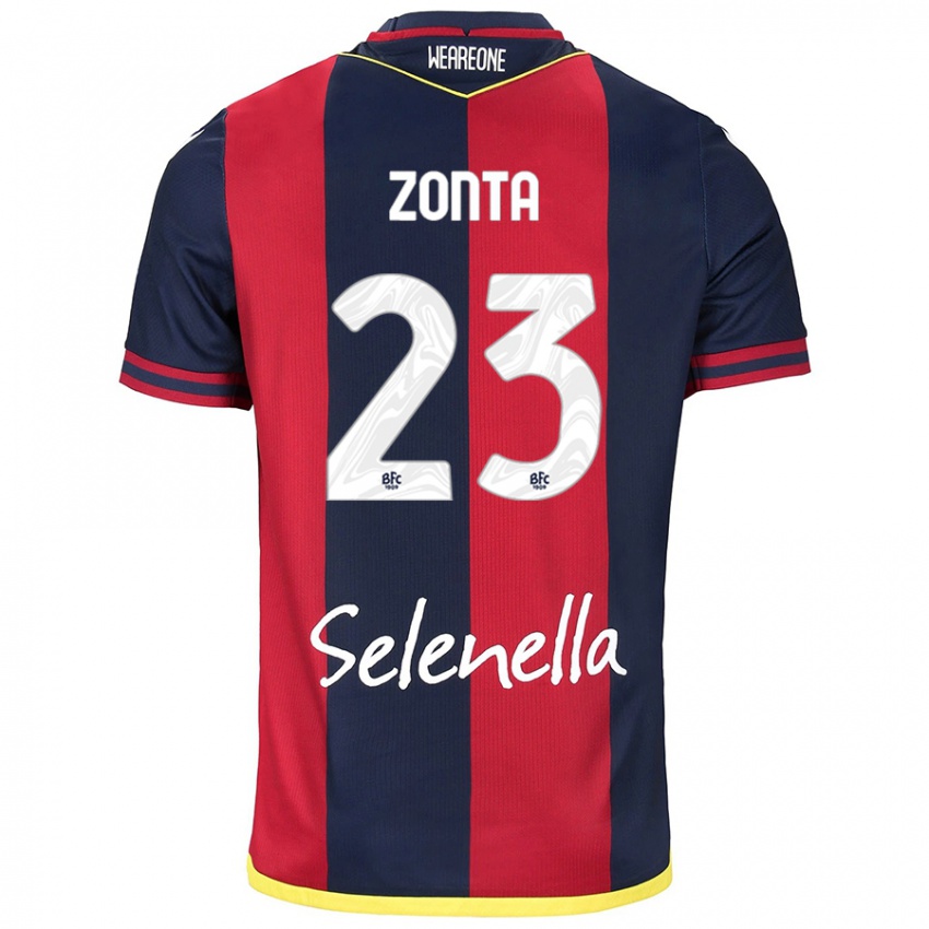 Kinder Alessandro Zonta #23 Rot Königsblau Heimtrikot Trikot 2024/25 T-Shirt