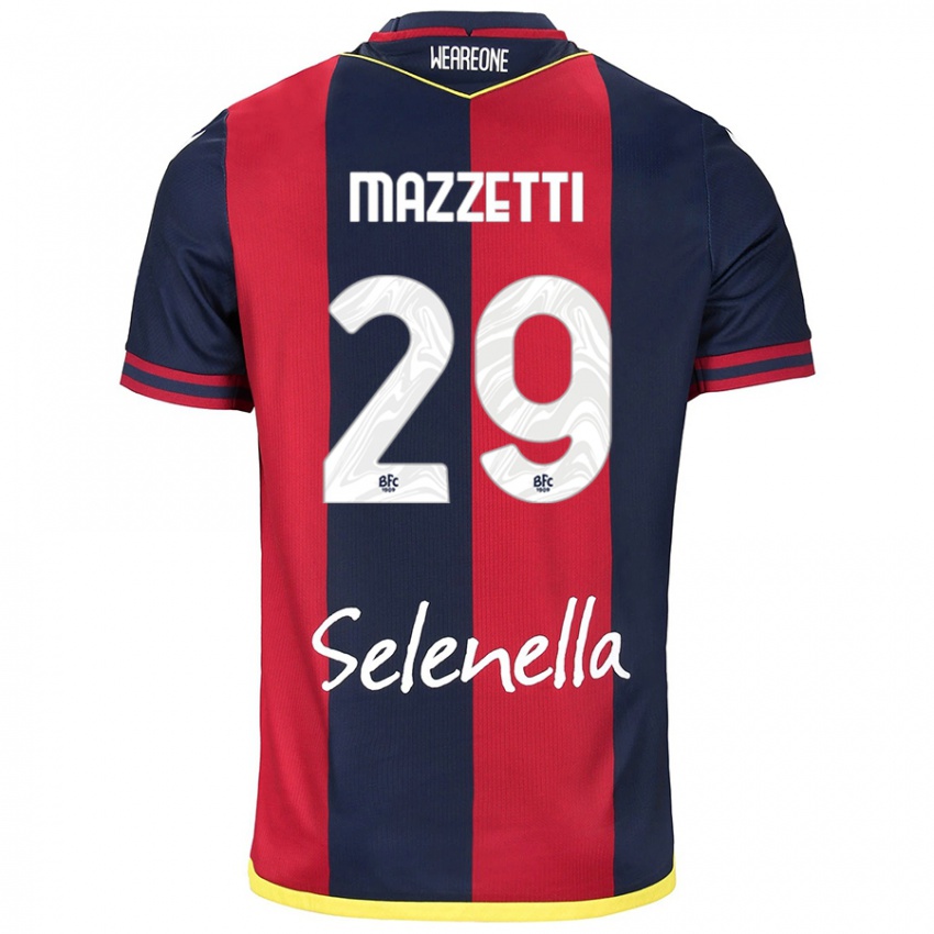 Kinder Gabriele Mazzetti #29 Rot Königsblau Heimtrikot Trikot 2024/25 T-Shirt