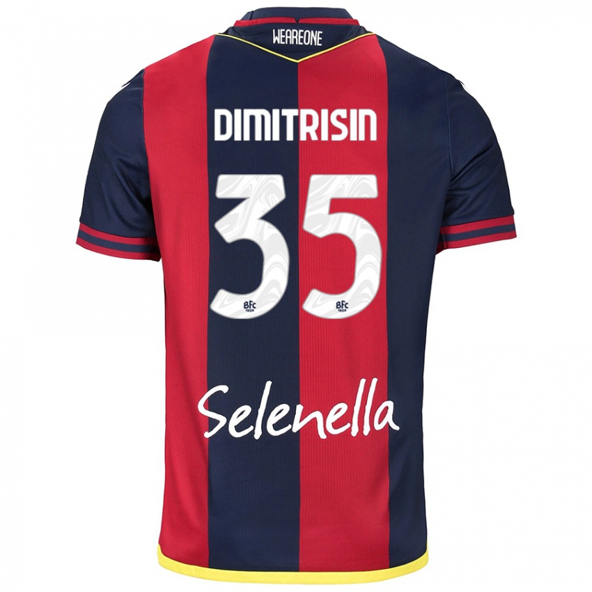 Kinder Danila Dimitrișin #35 Rot Königsblau Heimtrikot Trikot 2024/25 T-Shirt