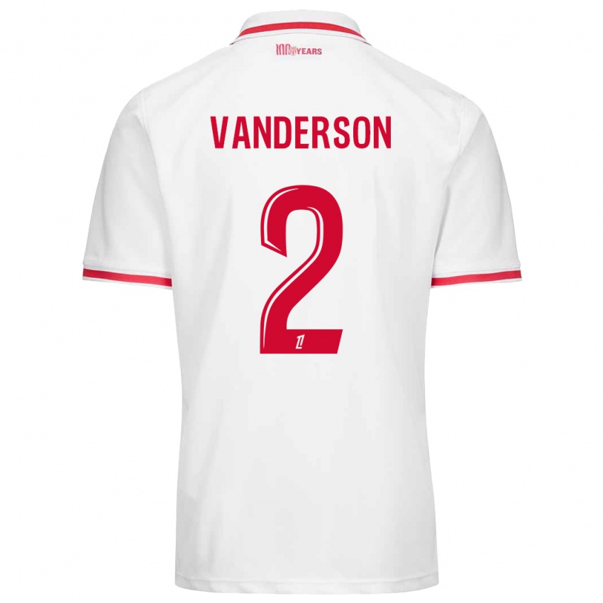 Kinder Vanderson #2 Weiß Rot Heimtrikot Trikot 2024/25 T-Shirt