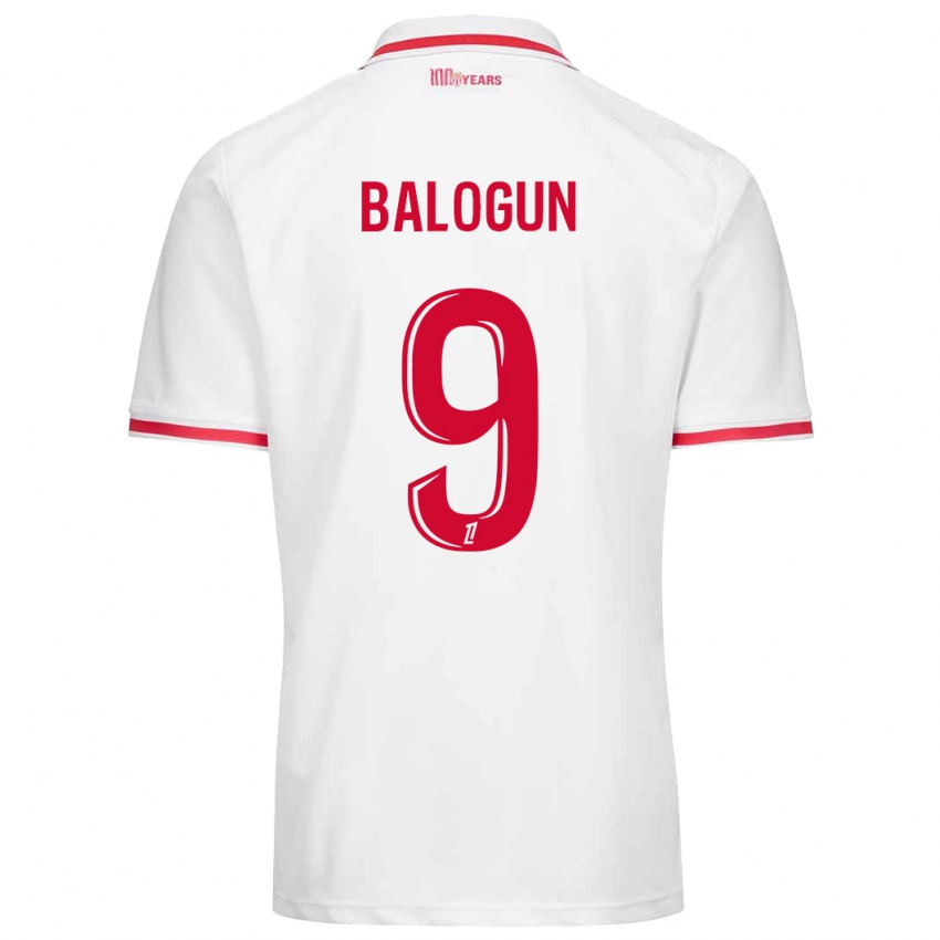 Kinder Folarin Balogun #9 Weiß Rot Heimtrikot Trikot 2024/25 T-Shirt