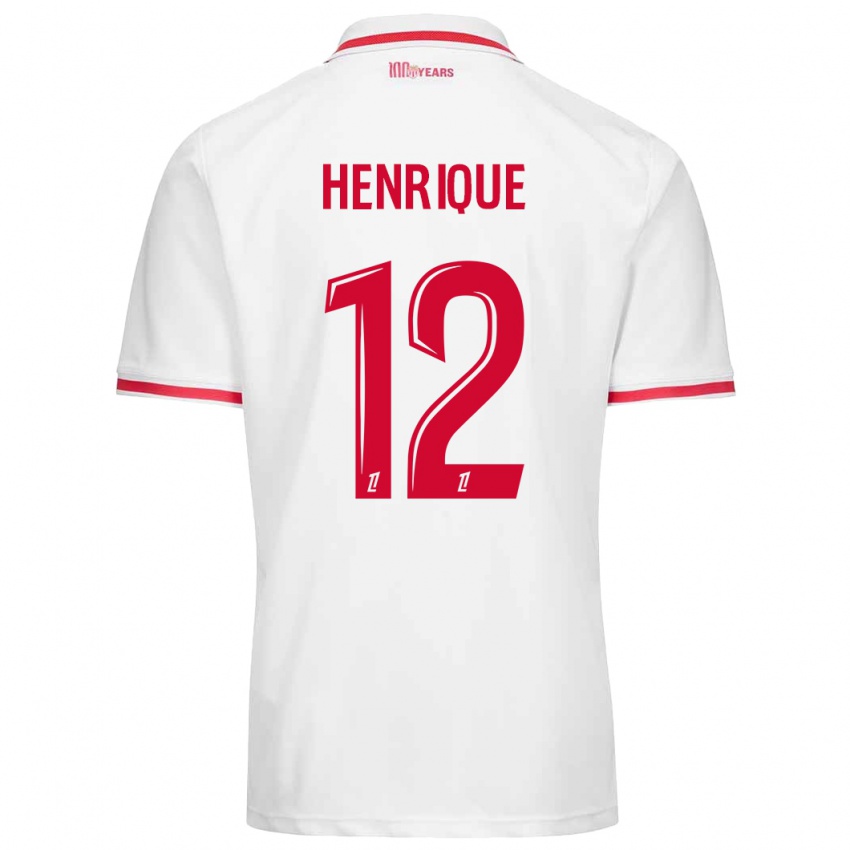 Kinder Caio Henrique #12 Weiß Rot Heimtrikot Trikot 2024/25 T-Shirt