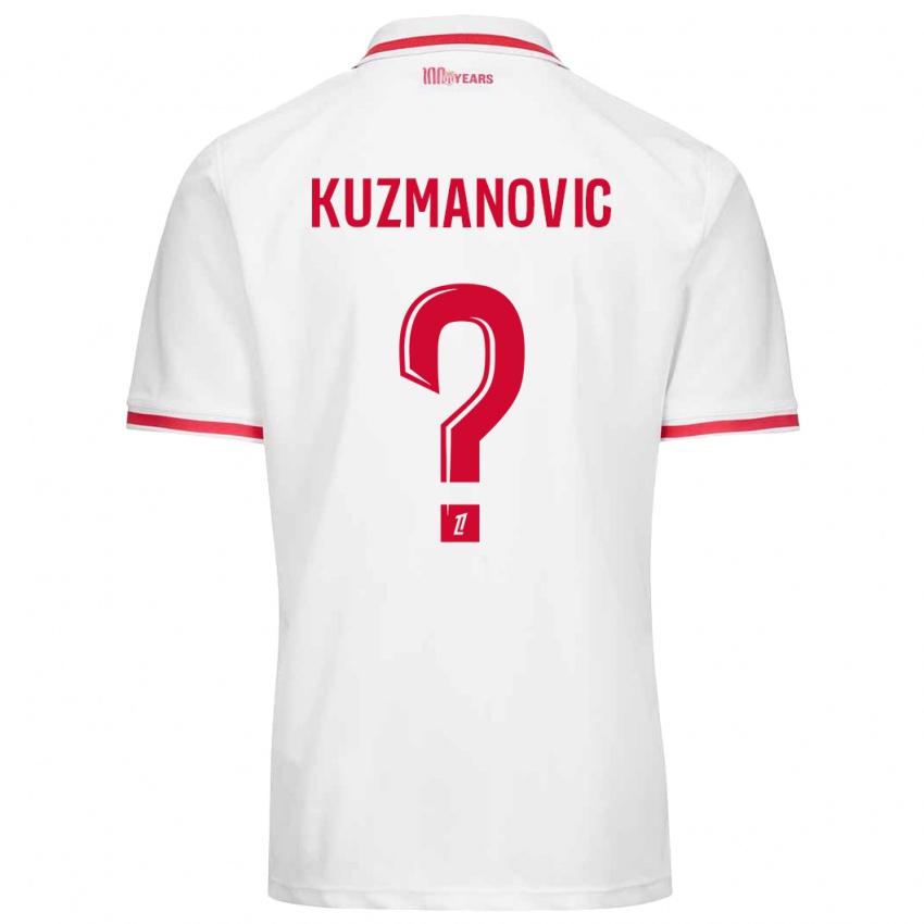 Kinder Dejan Kuzmanovic #0 Weiß Rot Heimtrikot Trikot 2024/25 T-Shirt