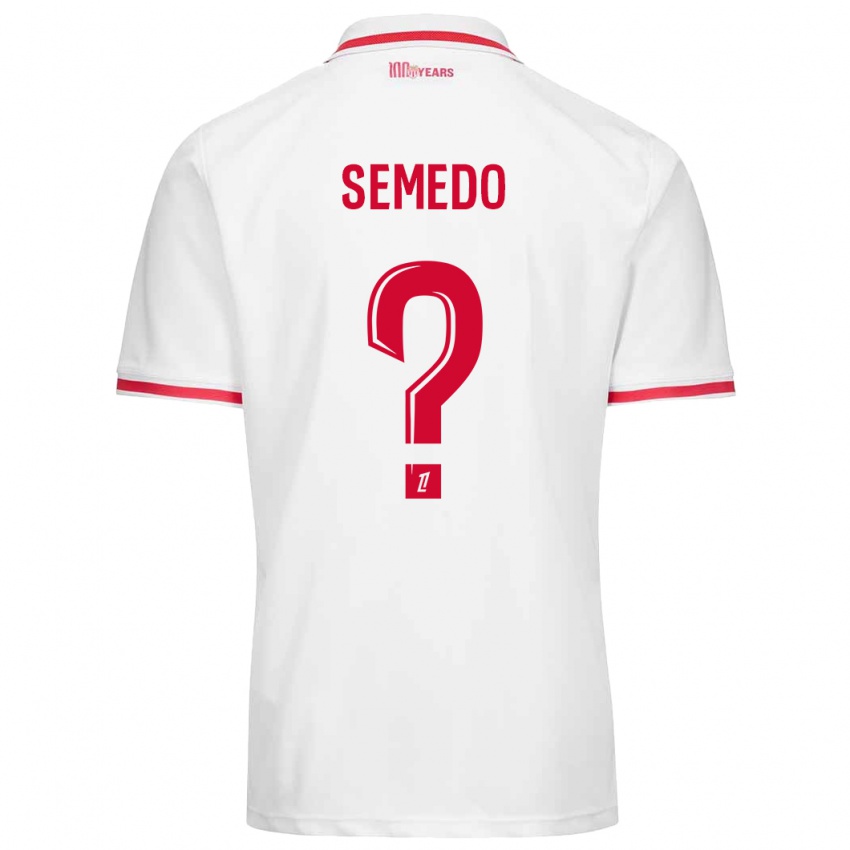 Kinder Jordan Semedo #0 Weiß Rot Heimtrikot Trikot 2024/25 T-Shirt