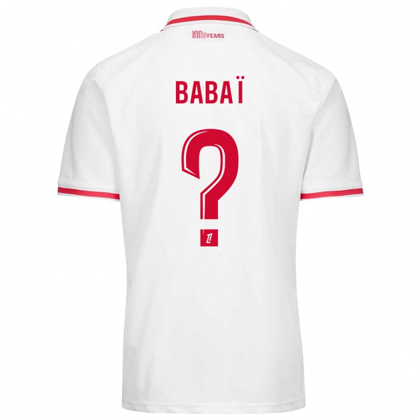 Kinder Nazim Babaï #0 Weiß Rot Heimtrikot Trikot 2024/25 T-Shirt