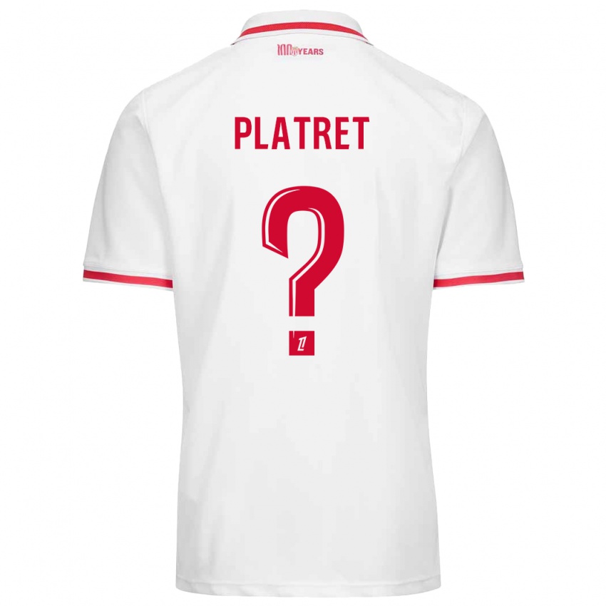 Kinder Aurélien Platret #0 Weiß Rot Heimtrikot Trikot 2024/25 T-Shirt