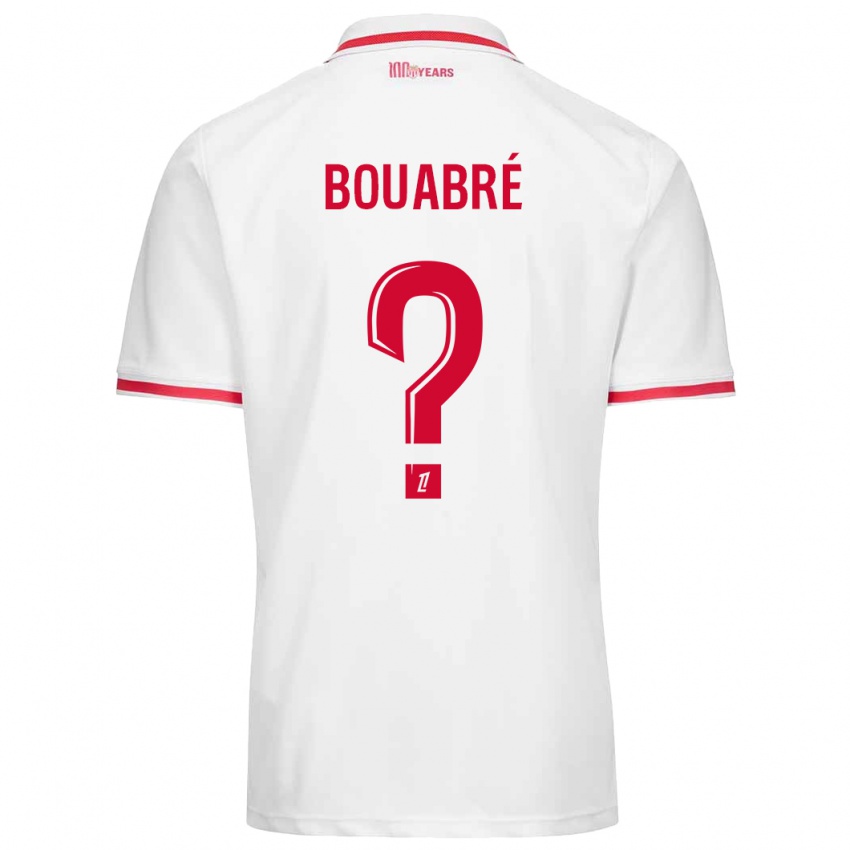 Kinder Saïmon Bouabré #0 Weiß Rot Heimtrikot Trikot 2024/25 T-Shirt