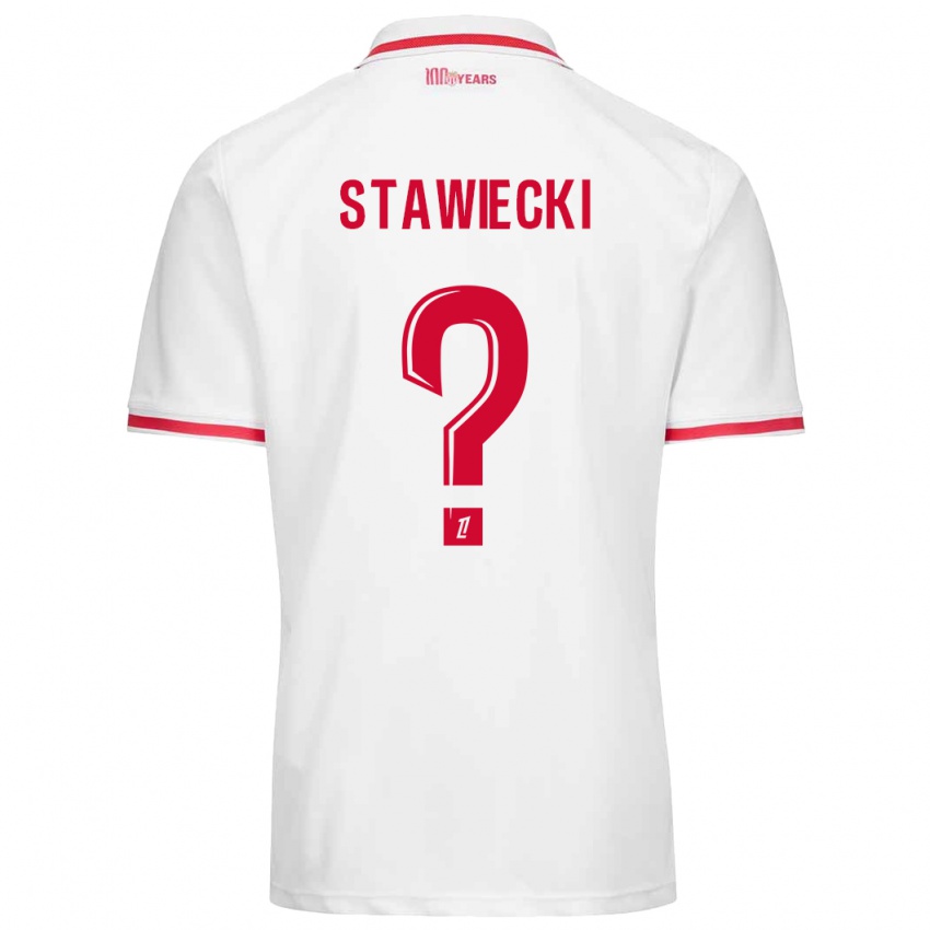 Kinder Jules Stawiecki #0 Weiß Rot Heimtrikot Trikot 2024/25 T-Shirt