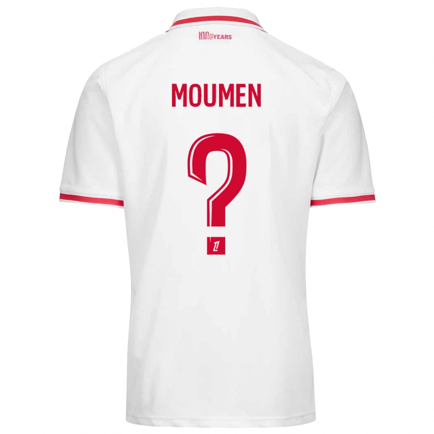 Kinder Jebril Moumen #0 Weiß Rot Heimtrikot Trikot 2024/25 T-Shirt