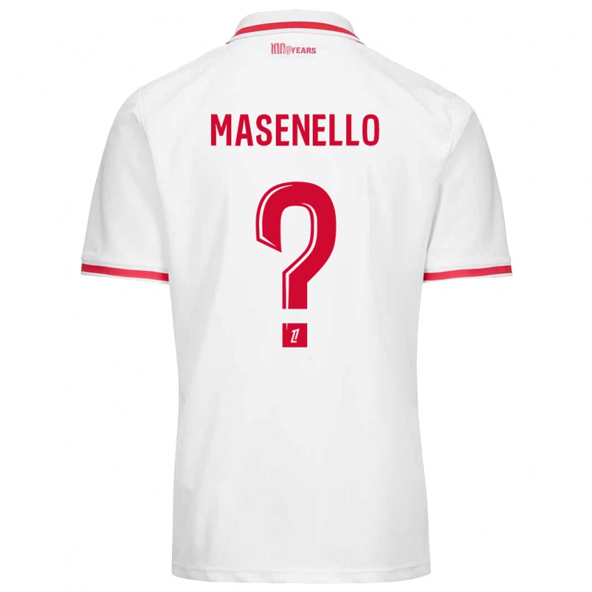 Kinder Tristan Masenello #0 Weiß Rot Heimtrikot Trikot 2024/25 T-Shirt