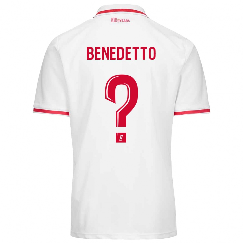 Kinder Antéo Benedetto #0 Weiß Rot Heimtrikot Trikot 2024/25 T-Shirt