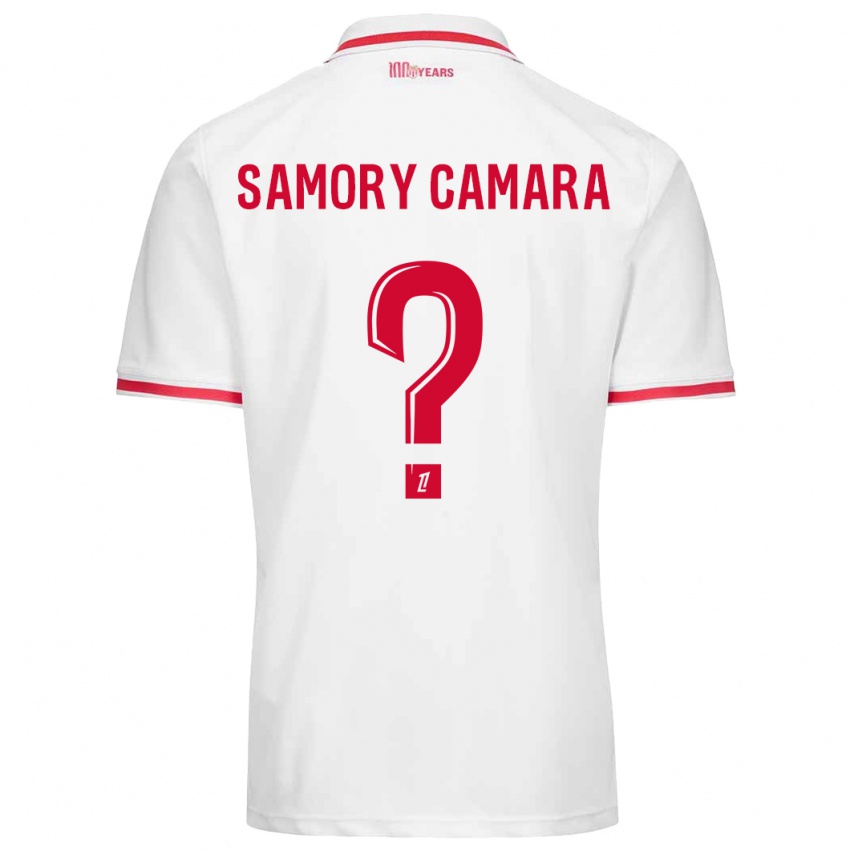 Kinder Verges Samory Camara #0 Weiß Rot Heimtrikot Trikot 2024/25 T-Shirt