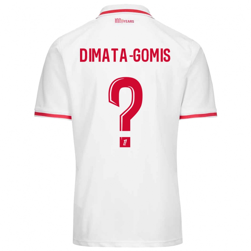 Kinder Kamron Dimata-Gomis #0 Weiß Rot Heimtrikot Trikot 2024/25 T-Shirt