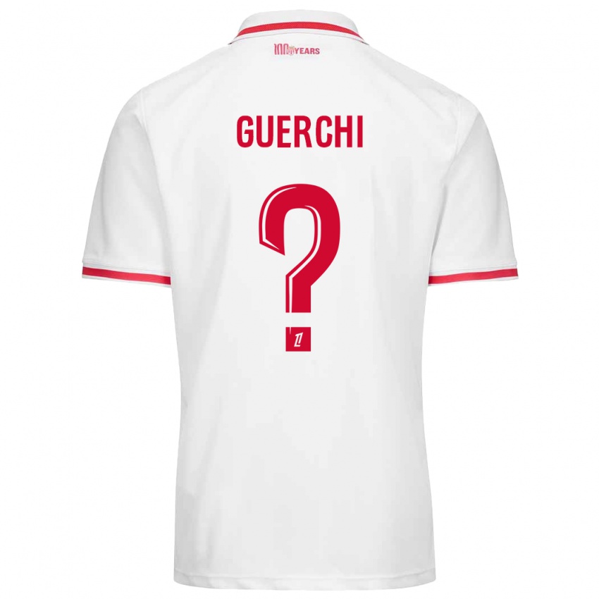 Kinder Wassim Guerchi #0 Weiß Rot Heimtrikot Trikot 2024/25 T-Shirt