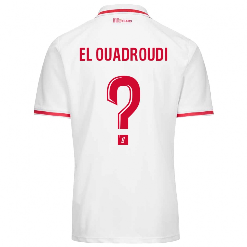 Kinder Imrane El Ouadroudi #0 Weiß Rot Heimtrikot Trikot 2024/25 T-Shirt