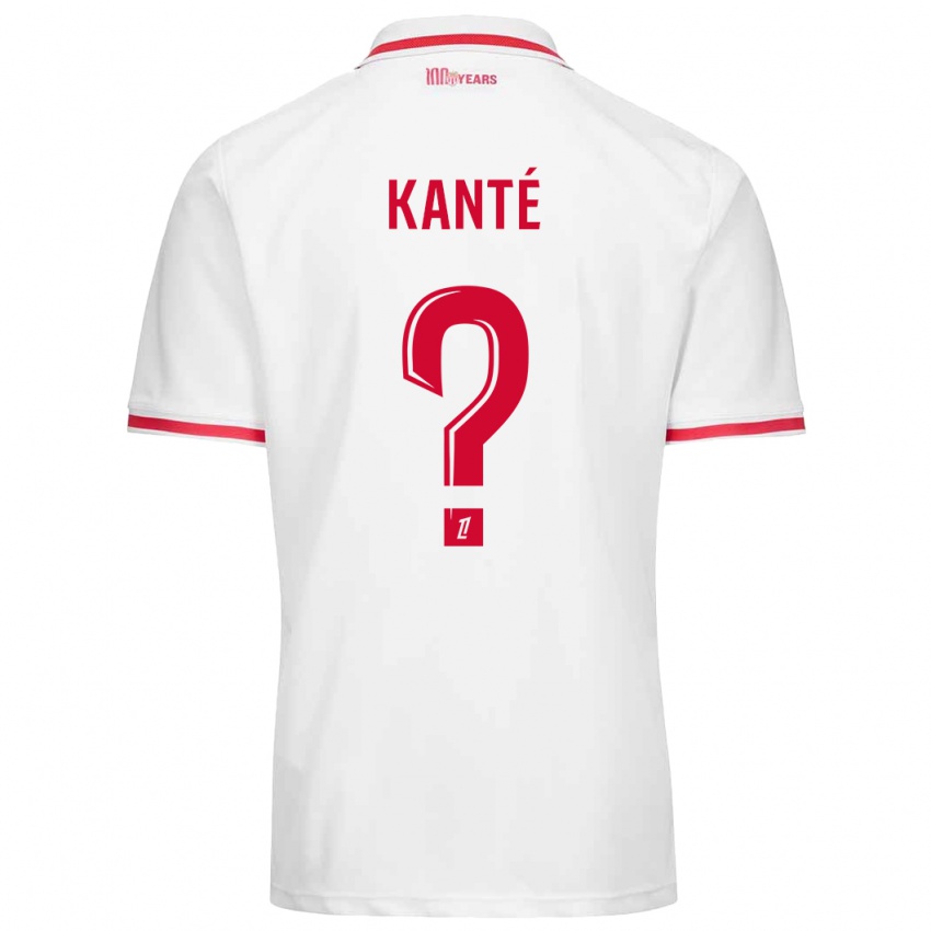 Kinder Hamidou Kanté #0 Weiß Rot Heimtrikot Trikot 2024/25 T-Shirt