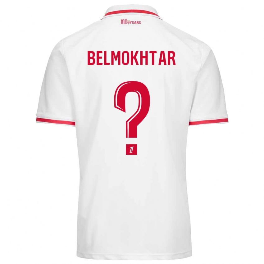 Kinder Ilies Belmokhtar #0 Weiß Rot Heimtrikot Trikot 2024/25 T-Shirt