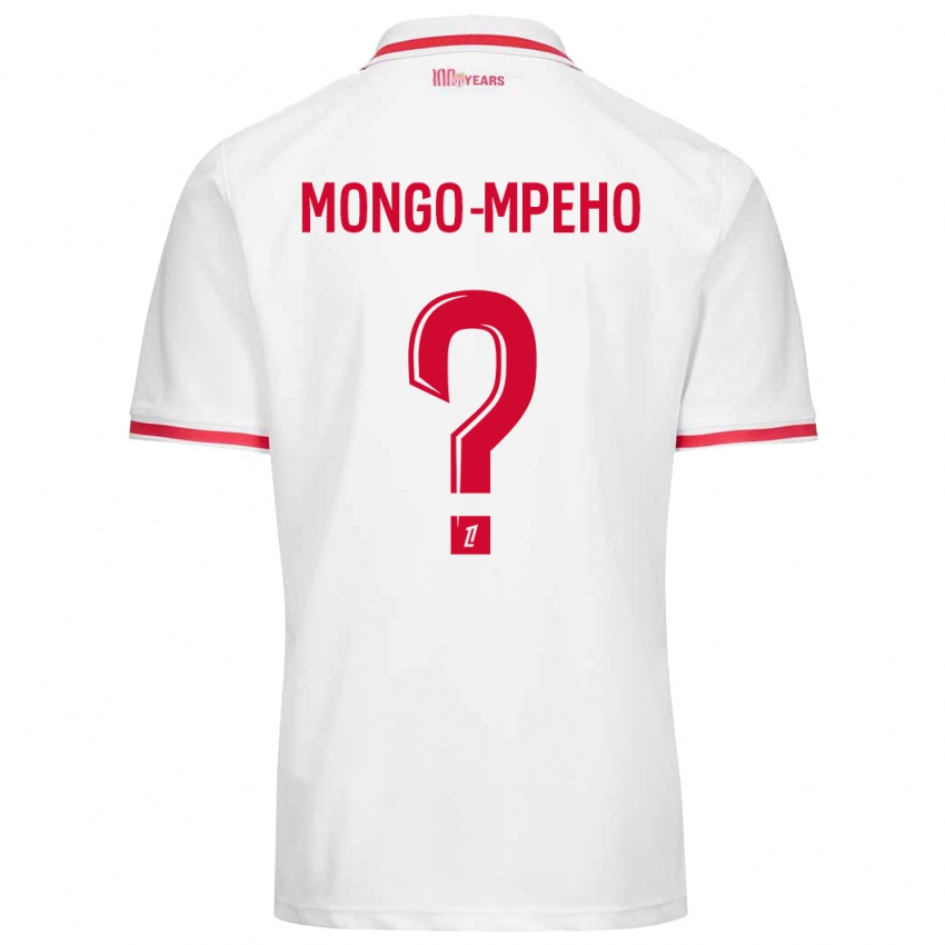 Kinder Djordan Mongo-Mpeho #0 Weiß Rot Heimtrikot Trikot 2024/25 T-Shirt