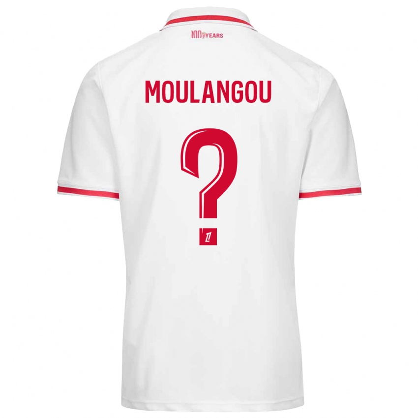 Kinder Kenan Moulangou #0 Weiß Rot Heimtrikot Trikot 2024/25 T-Shirt