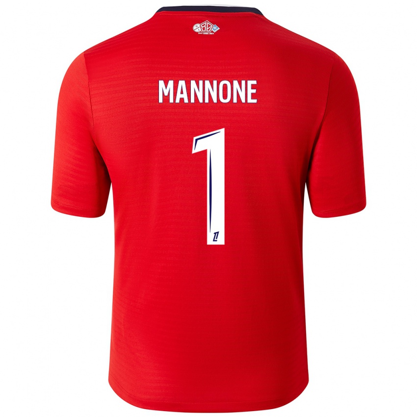 Kinder Vito Mannone #1 Rot Weiß Heimtrikot Trikot 2024/25 T-Shirt