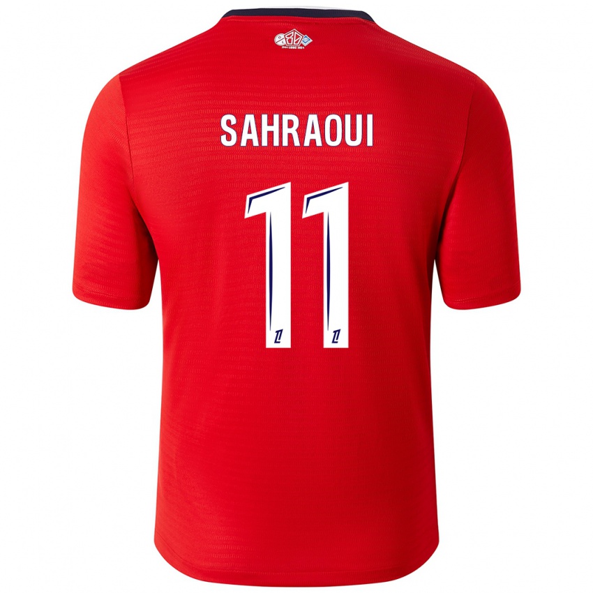 Kinder Osame Sahraoui #11 Rot Weiß Heimtrikot Trikot 2024/25 T-Shirt