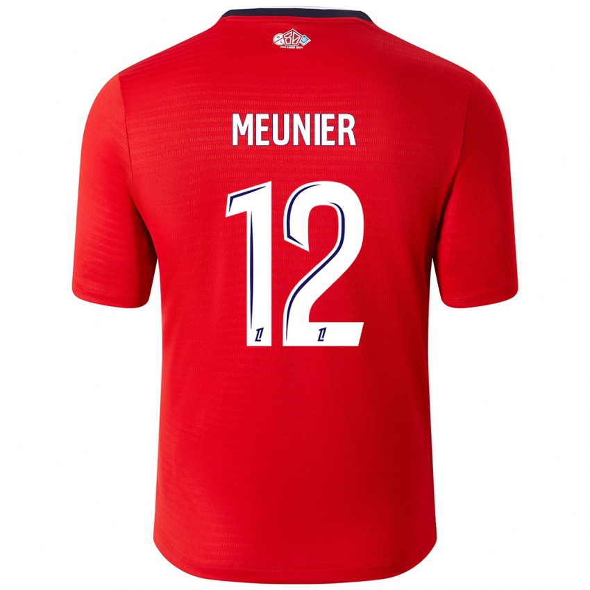 Kinder Thomas Meunier #12 Rot Weiß Heimtrikot Trikot 2024/25 T-Shirt