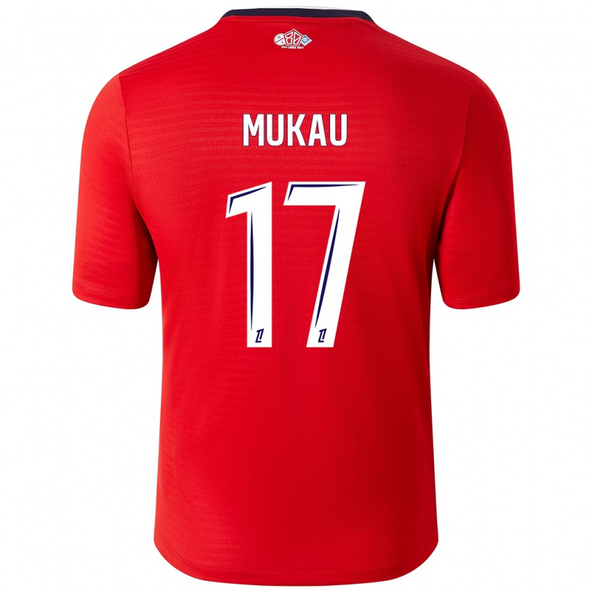 Kinder Ngal'ayel Mukau #17 Rot Weiß Heimtrikot Trikot 2024/25 T-Shirt