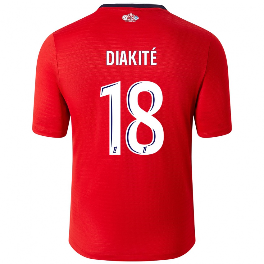 Kinder Bafodé Diakité #18 Rot Weiß Heimtrikot Trikot 2024/25 T-Shirt