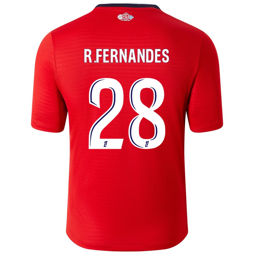 Kinder Rafael Fernandes #28 Rot Weiß Heimtrikot Trikot 2024/25 T-Shirt