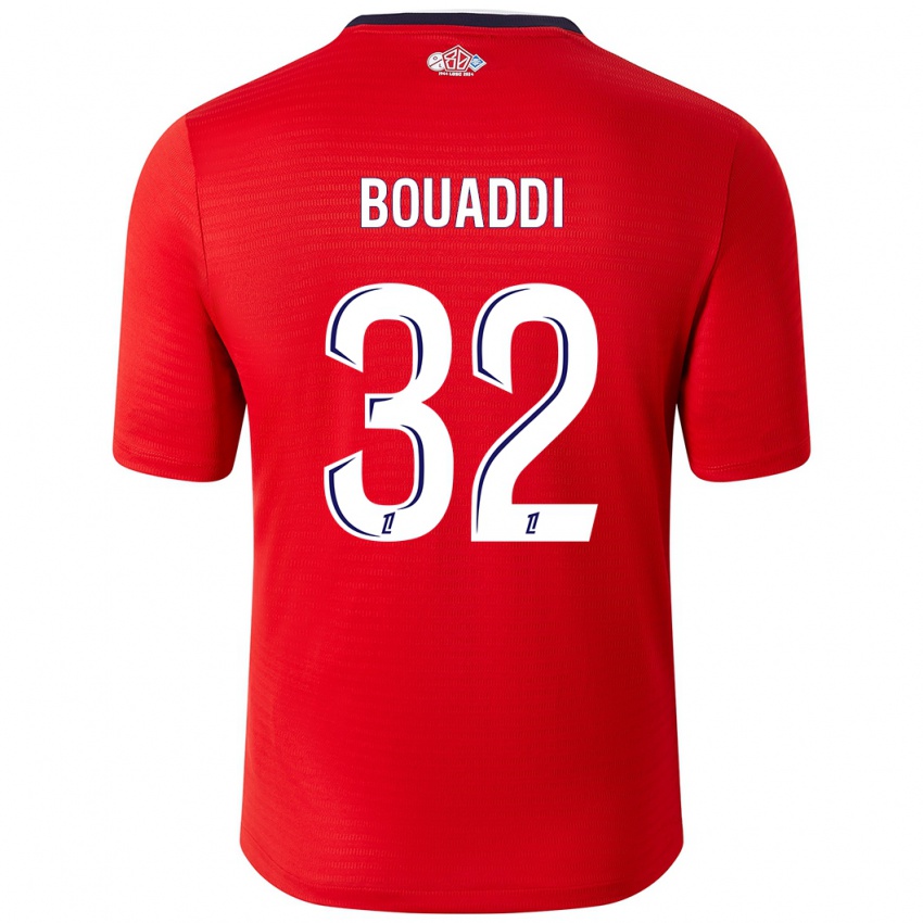 Kinder Ayyoub Bouaddi #32 Rot Weiß Heimtrikot Trikot 2024/25 T-Shirt