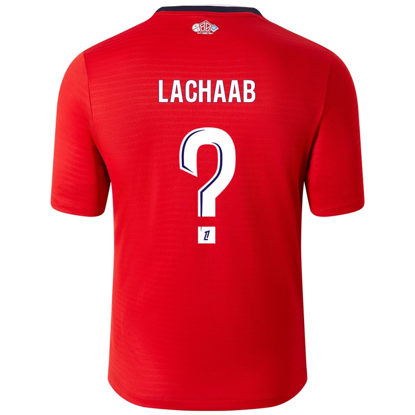 Kinder Younes Lachaab #0 Rot Weiß Heimtrikot Trikot 2024/25 T-Shirt