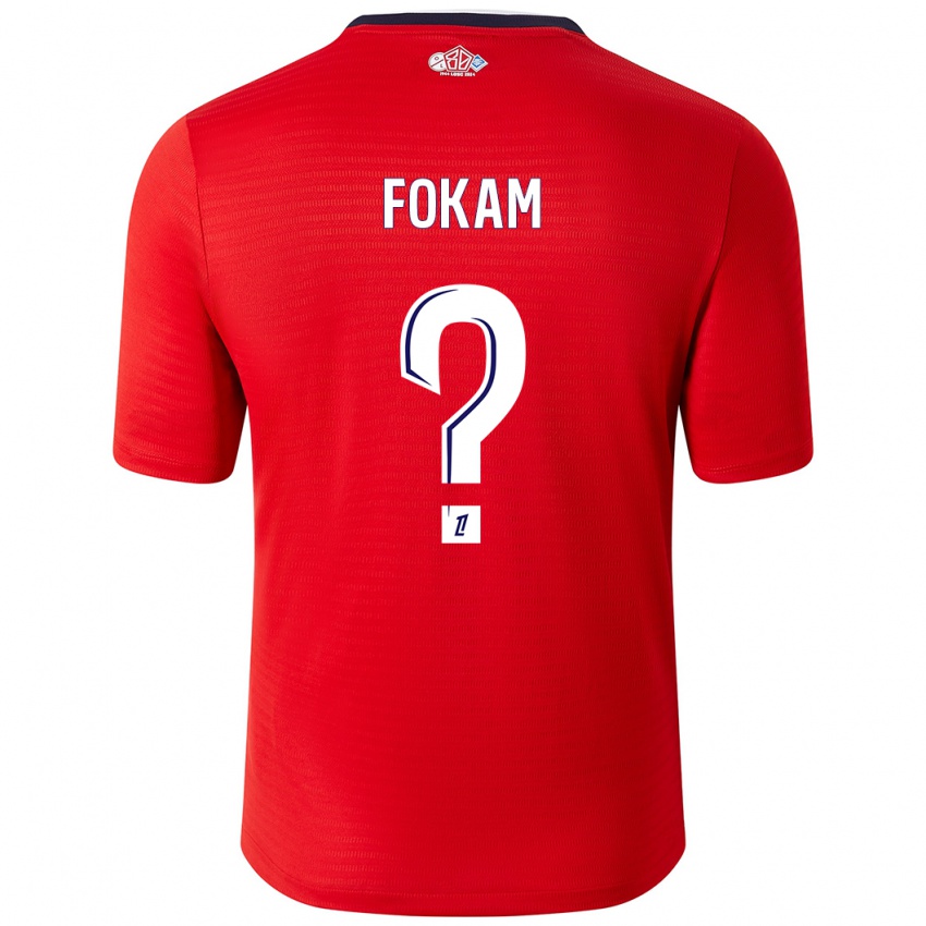 Kinder Ulrich Fokam #0 Rot Weiß Heimtrikot Trikot 2024/25 T-Shirt