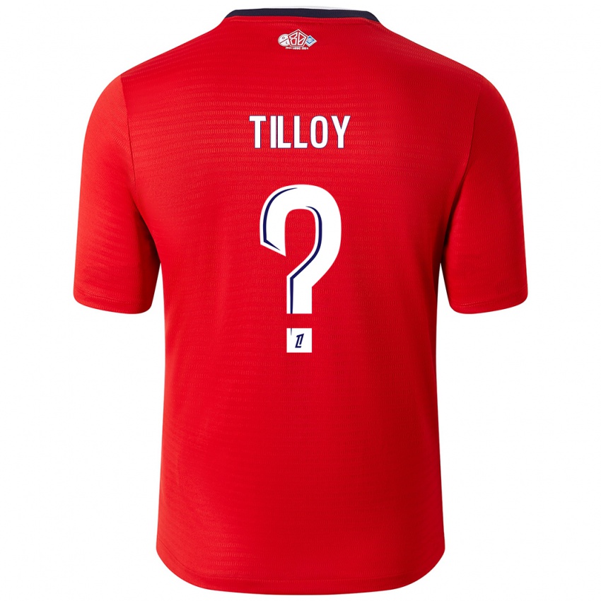 Kinder Paul Tilloy #0 Rot Weiß Heimtrikot Trikot 2024/25 T-Shirt