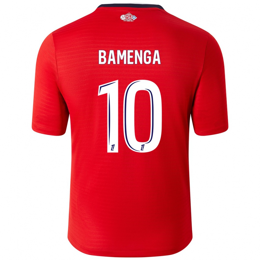 Kinder Naomie Bamenga #10 Rot Weiß Heimtrikot Trikot 2024/25 T-Shirt