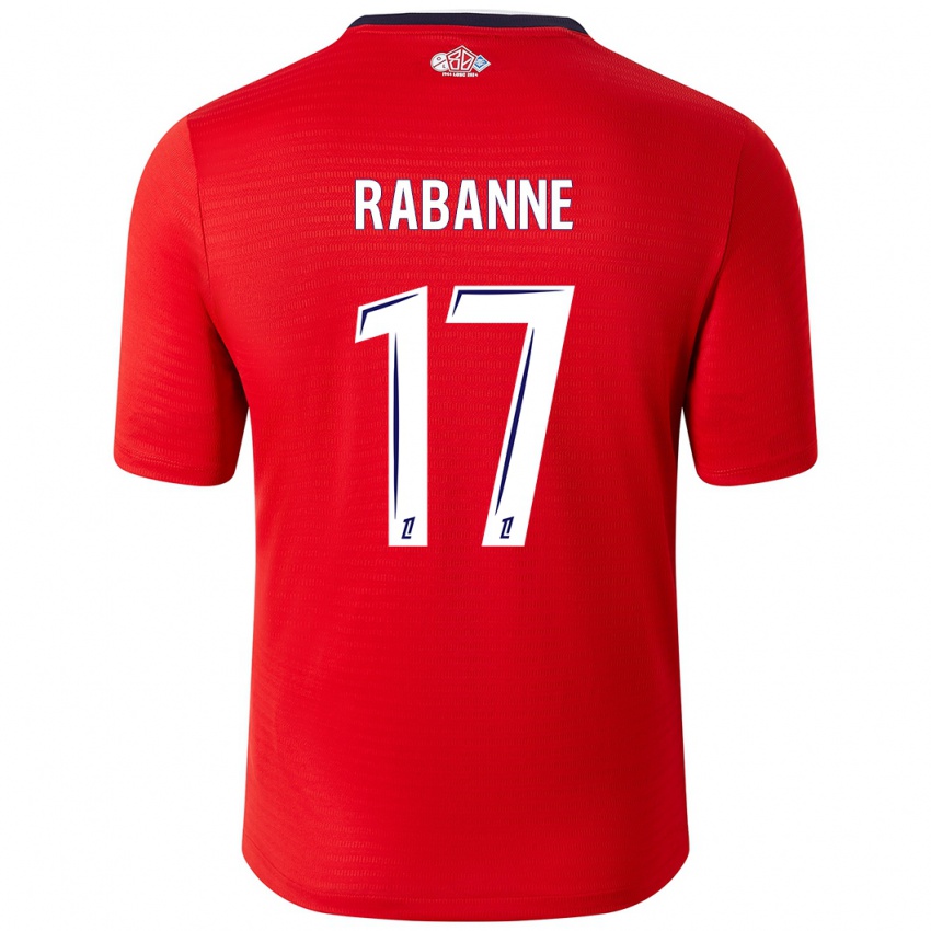 Kinder Julie Rabanne #17 Rot Weiß Heimtrikot Trikot 2024/25 T-Shirt