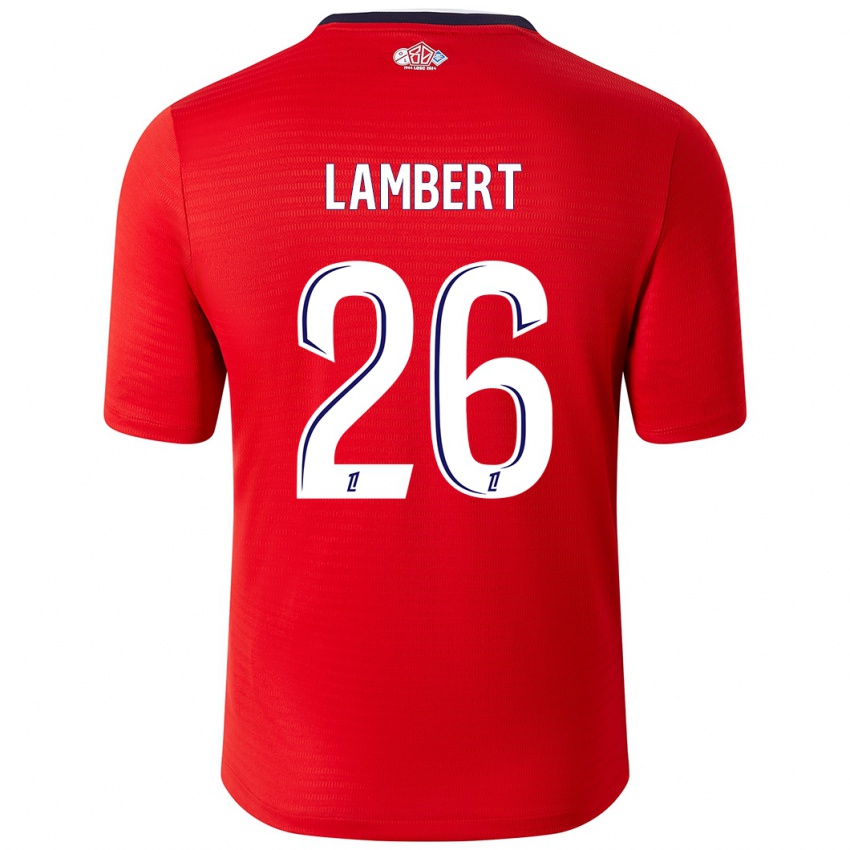 Kinder Anaïs Lambert #26 Rot Weiß Heimtrikot Trikot 2024/25 T-Shirt