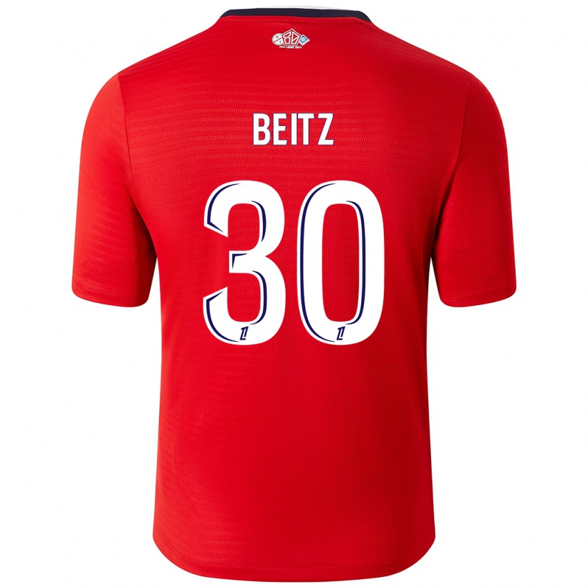 Kinder Taylor Beitz #30 Rot Weiß Heimtrikot Trikot 2024/25 T-Shirt